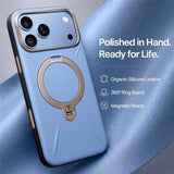 Husa de protectie Torras QPRO Leather Series compatibil cu iPhone 17 Pro / iPhone 18 Pro, Albastru