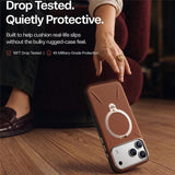 Husa de protectie Torras QPRO Leather Series compatibil cu iPhone 17 Pro / iPhone 18 Pro, Maro