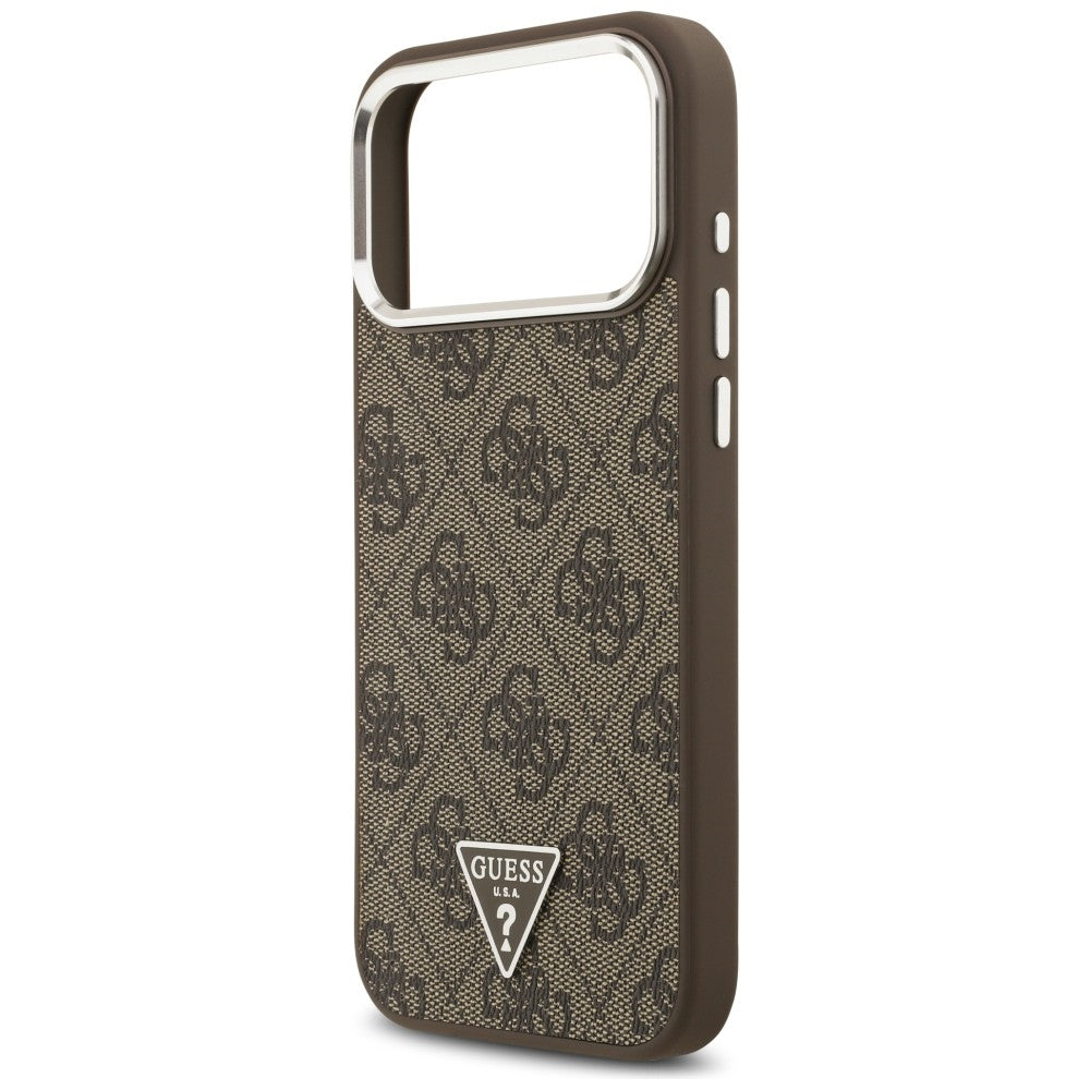 Husa de protectie Guess Hardcase 4G compatibil cu iPhone 18 Pro Max / iPhone 17 Pro Max, Maro
