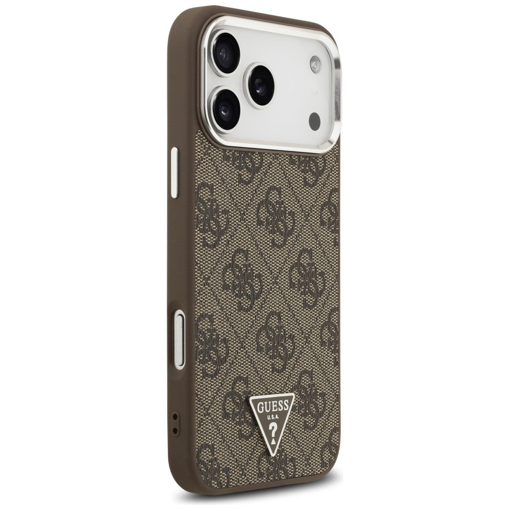 Husa de protectie Guess Hardcase 4G compatibil cu iPhone 18 Pro Max / iPhone 17 Pro Max, Maro