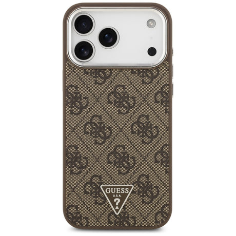 Husa de protectie Guess Hardcase 4G compatibil cu iPhone 18 Pro Max / iPhone 17 Pro Max, Maro