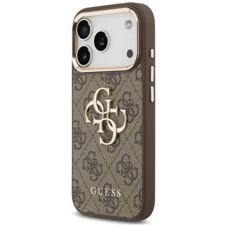 Husa de protectie Guess Hardcase 4G compatibil cu iPhone 18 Pro Max / iPhone 17 Pro Max, Maro
