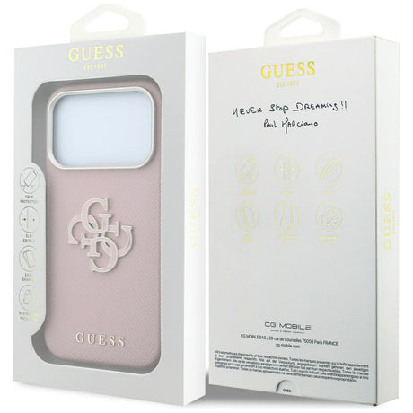 Husa de protectie Guess compatibil cu iPhone 18 Pro / iPhone 17 Pro, Roz