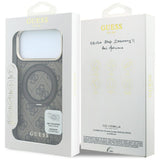 Husa de protectie Guess Ring Stand 360 compatibil cu iPhone 18 Pro / iPhone 17 Pro, Maro