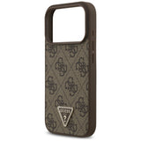 Husa de protectie Guess Leather 4G compatibil cu iPhone 18 Pro / iPhone 17 Pro, Maro