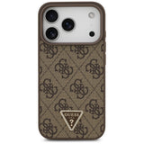 Husa de protectie Guess Leather 4G compatibil cu iPhone 18 Pro / iPhone 17 Pro, Maro