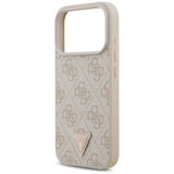 Husa de protectie Guess Leather 4G compatibil cu iPhone 18 Pro / iPhone 17 Pro, Roz