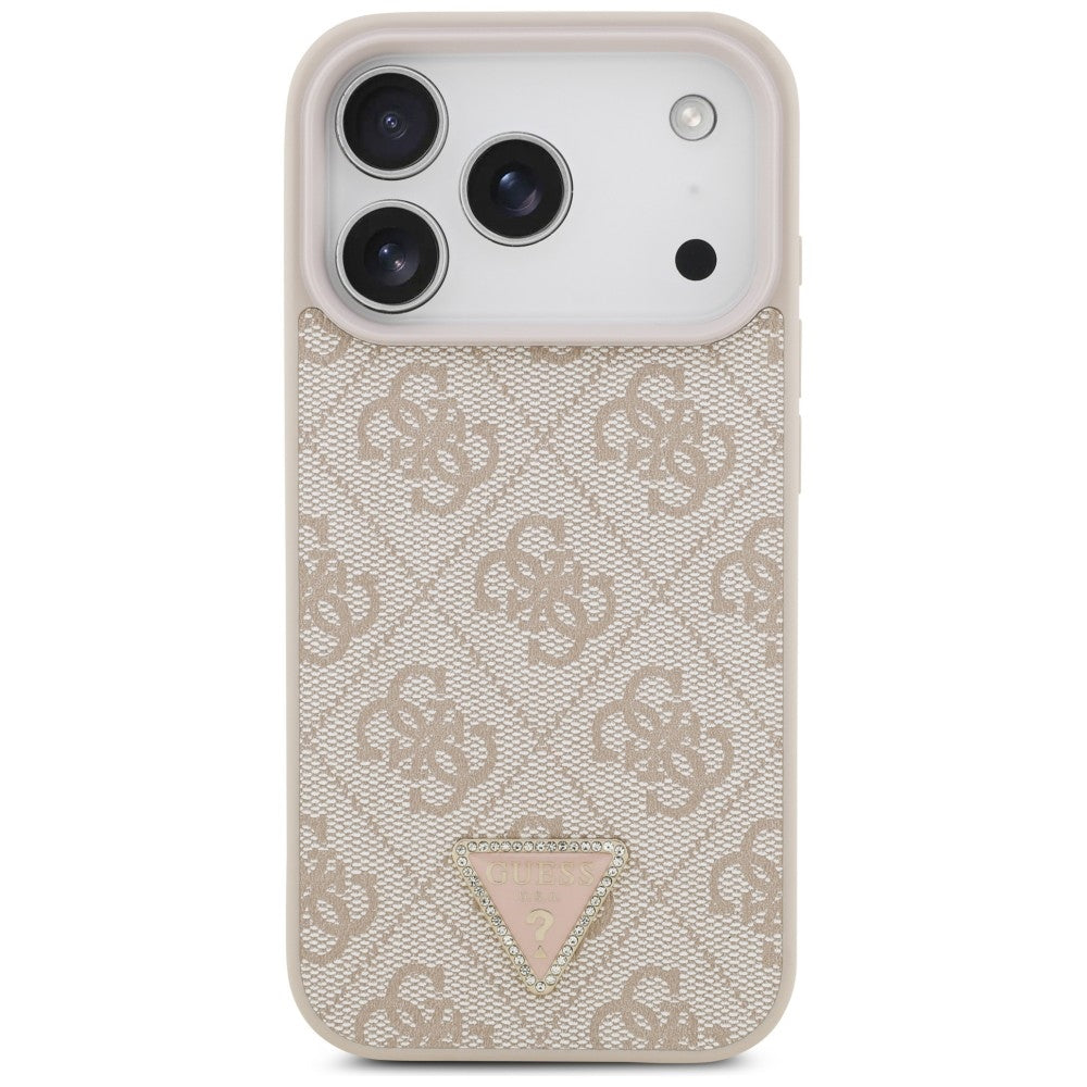 Husa de protectie Guess Leather 4G compatibil cu iPhone 18 Pro / iPhone 17 Pro, Roz