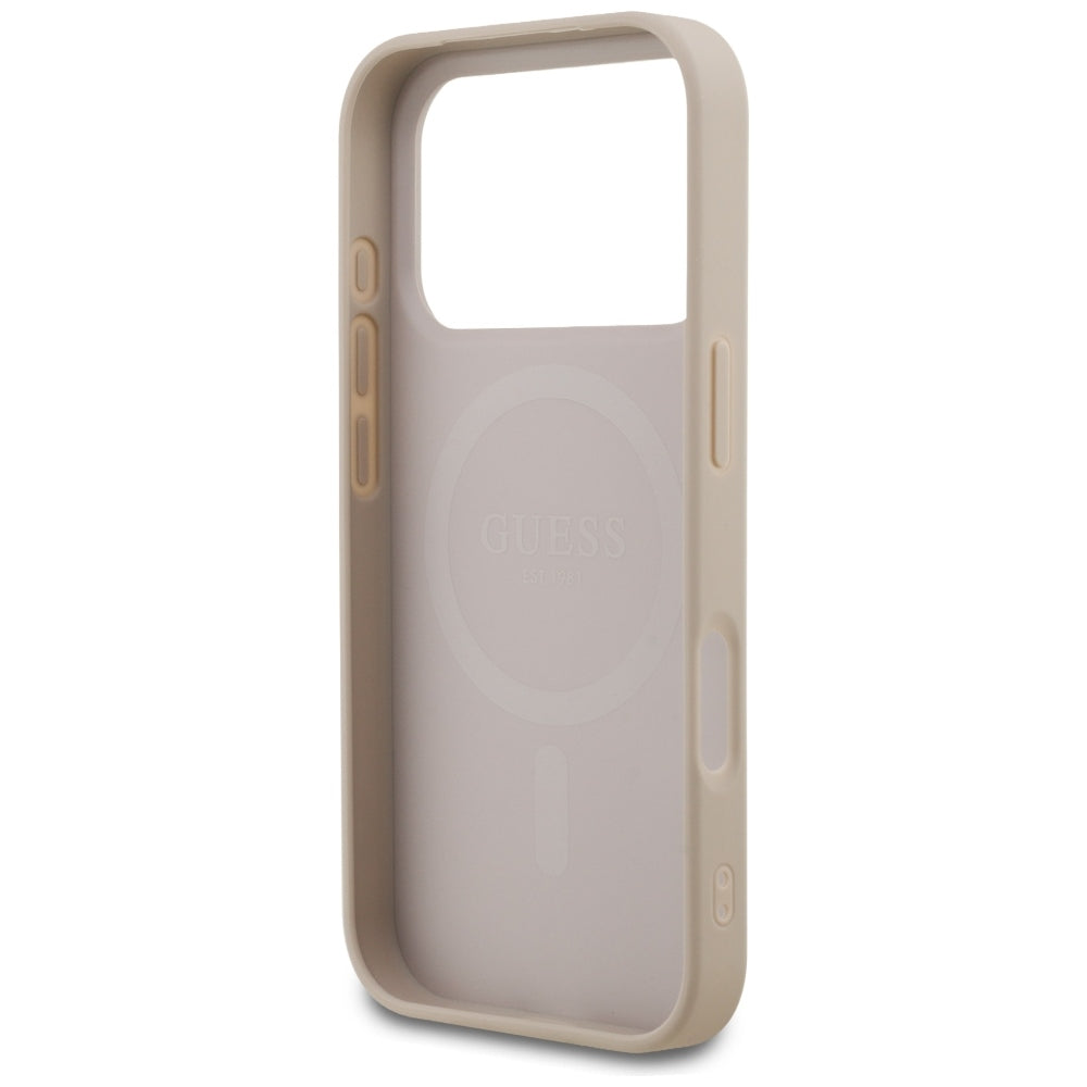 Husa de protectie Guess Hardcase 4G Small & Classic MagSafe compatibil cu iPhone 18 Pro / iPhone 17 Pro, Roz