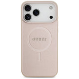 Husa de protectie Guess Saffiano compatibil cu iPhone 18 Pro Max / iPhone 17 Pro Max, Roz