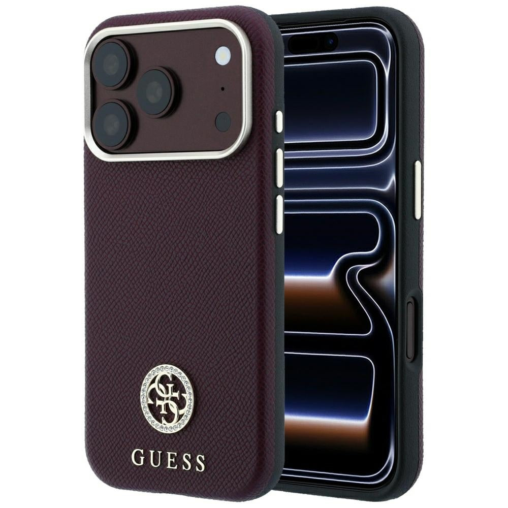 Husa de protectie Guess compatibil cu iPhone 17 Pro Max / iPhone 18 Pro Max, Bordo