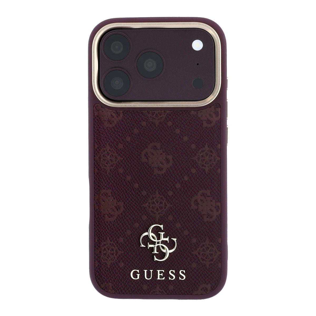 Husa de protectie Guess Peony 4G compatibil cu iPhone 18 Pro Max / iPhone 17 Pro Max, Bordo