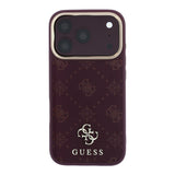 Husa de protectie Guess Peony 4G compatibil cu iPhone 18 Pro Max / iPhone 17 Pro Max, Bordo