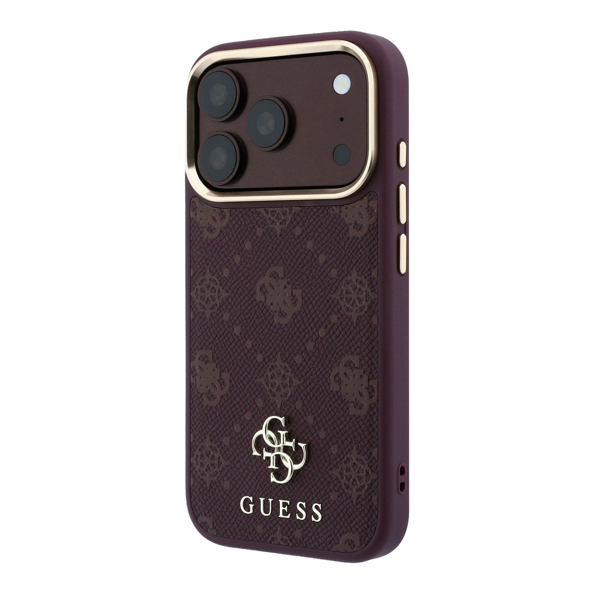 Husa de protectie Guess Peony 4G compatibil cu iPhone 18 Pro Max / iPhone 17 Pro Max, Bordo
