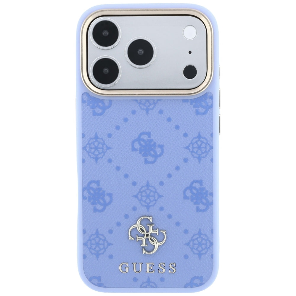 Husa de protectie Guess Peony 4G compatibil cu iPhone 18 Pro Max / iPhone 17 Pro Max, Albastru