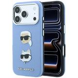 Husa de protectie Karl Lagerfeld Saffiano compatibil cu iPhone 17 Pro Max / iPhone 18 Pro Max, Albastru