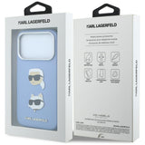 Husa de protectie Karl Lagerfeld Saffiano compatibil cu iPhone 17 Pro Max / iPhone 18 Pro Max, Albastru