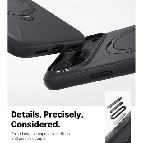 Husa de protectie Torras QPRO Silicone Series compatibil cu iPhone 18 Pro / iPhone 17 Pro, Negru
