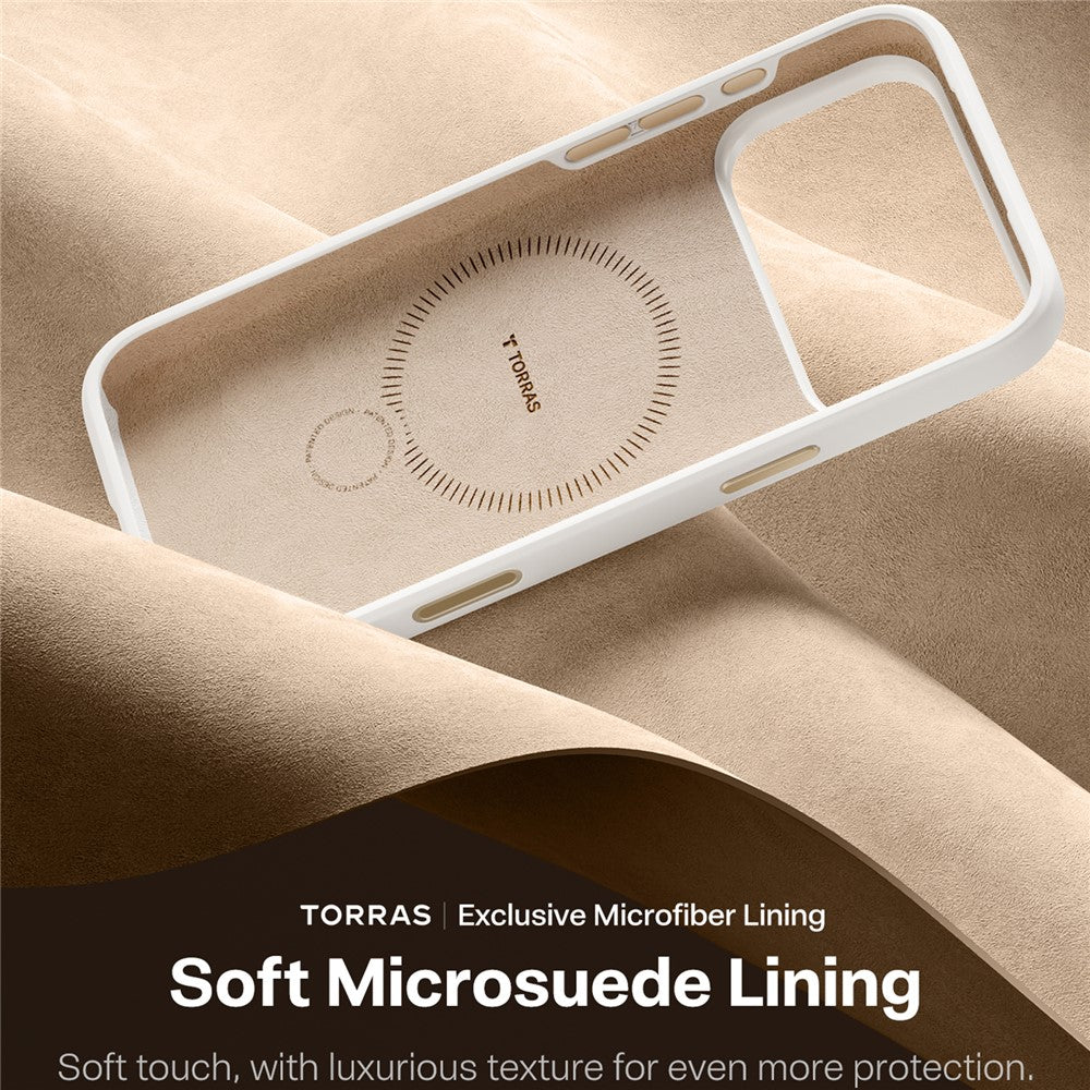 Husa de protectie Torras QPRO Silicone Series compatibil cu iPhone 18 Pro / iPhone 17 Pro, Alb