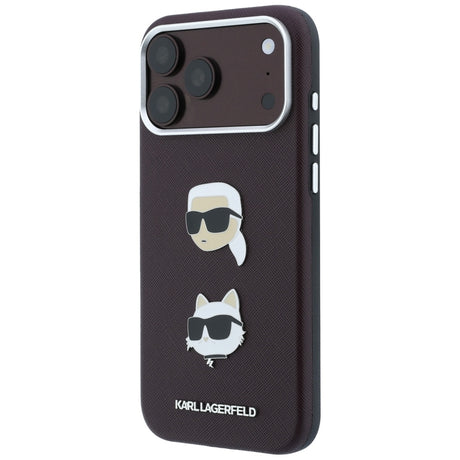 Husa de protectie Karl Lagerfeld Saffiano compatibil cu iPhone 18 Pro / iPhone 17 Pro, Bordo