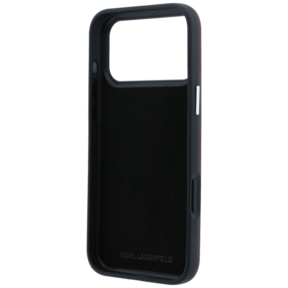 Husa de protectie Karl Lagerfeld Saffiano compatibil cu iPhone 18 Pro / iPhone 17 Pro, Bordo