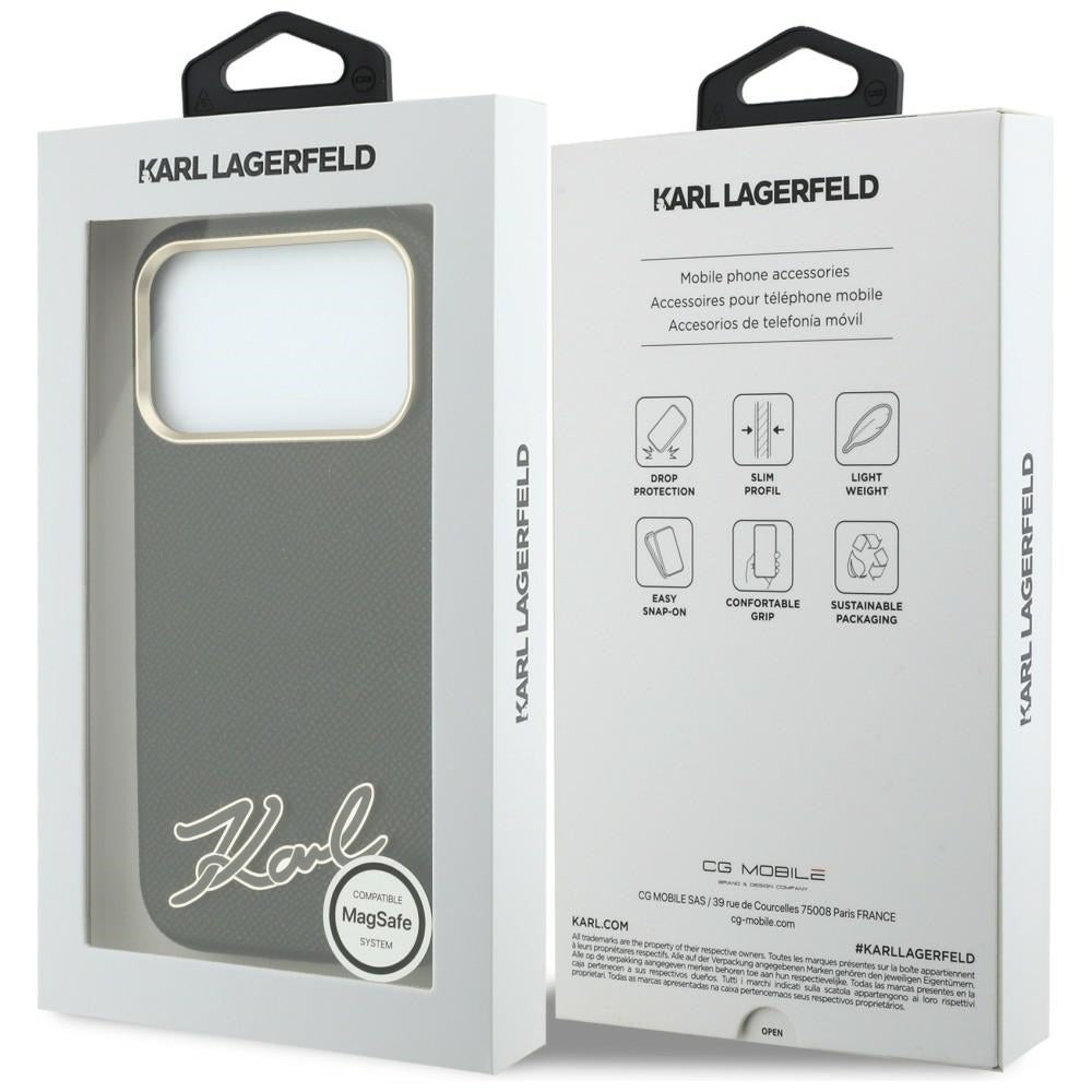 Husa de protectie Karl Lagerfeld compatibil cu iPhone 18 Pro / iPhone 17 Pro, Negru