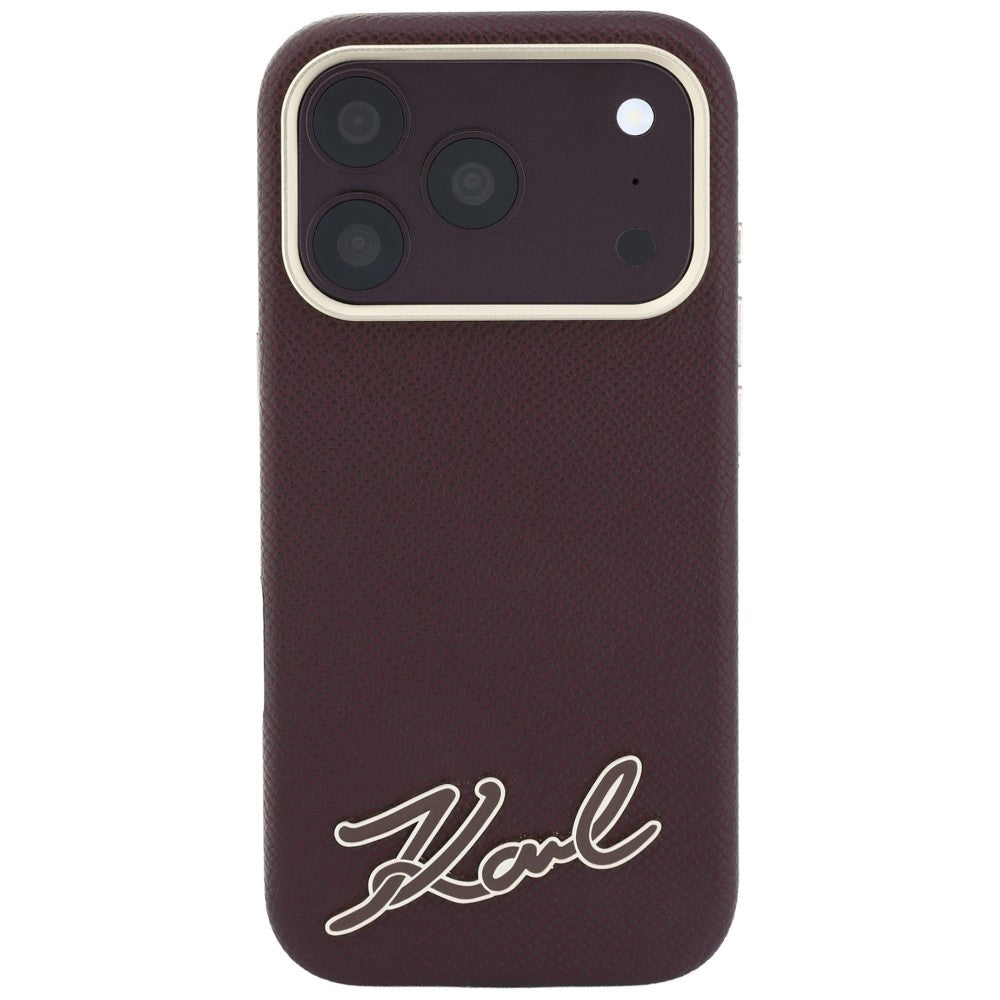 Husa de protectie Karl Lagerfeld compatibil cu iPhone 18 Pro / iPhone 17 Pro, Bordo