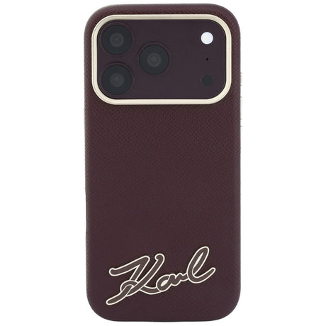 Husa de protectie Karl Lagerfeld compatibil cu iPhone 18 Pro / iPhone 17 Pro, Bordo