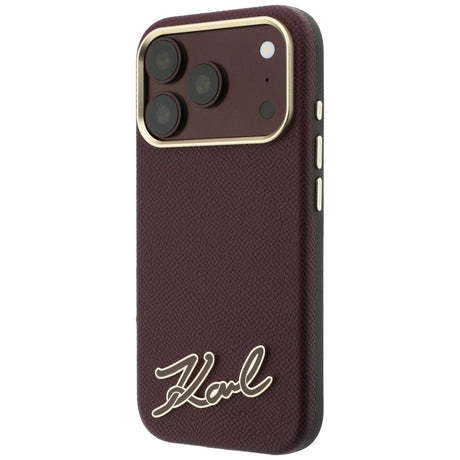 Husa de protectie Karl Lagerfeld compatibil cu iPhone 18 Pro / iPhone 17 Pro, Bordo