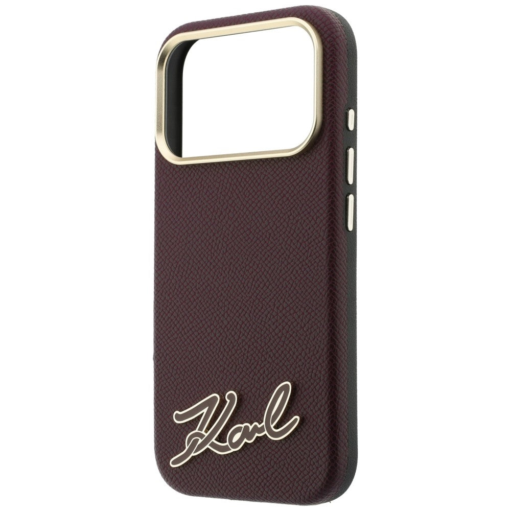 Husa de protectie Karl Lagerfeld compatibil cu iPhone 18 Pro / iPhone 17 Pro, Bordo