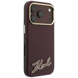 Husa de protectie Karl Lagerfeld compatibil cu iPhone 18 Pro / iPhone 17 Pro, Bordo