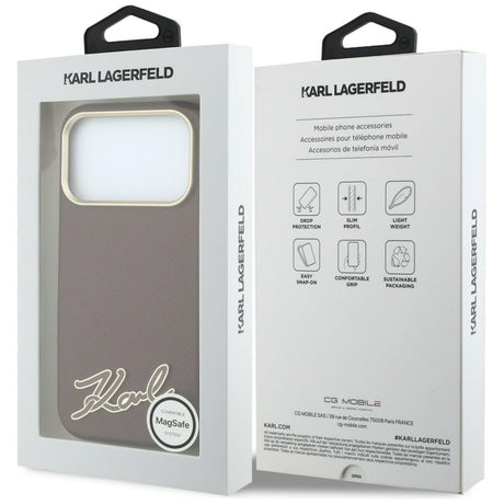 Husa de protectie Karl Lagerfeld compatibil cu iPhone 18 Pro / iPhone 17 Pro, Bordo