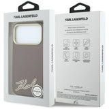 Husa de protectie Karl Lagerfeld compatibil cu iPhone 17 Pro Max / iPhone 18 Pro Max, Bordo