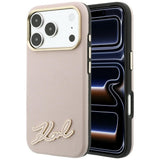 Husa de protectie Karl Lagerfeld compatibil cu iPhone 18 Pro / iPhone 17 Pro, Roz