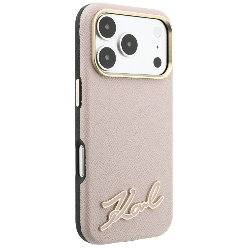 Husa de protectie Karl Lagerfeld compatibil cu iPhone 18 Pro / iPhone 17 Pro, Roz