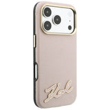Husa de protectie Karl Lagerfeld compatibil cu iPhone 18 Pro / iPhone 17 Pro, Roz