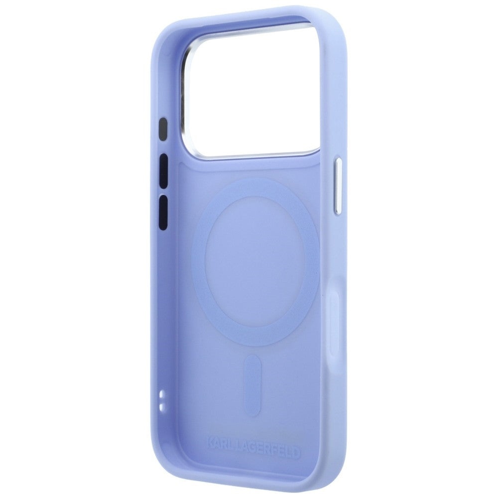 Husa de protectie Karl Lagerfeld Saffiano compatibil cu iPhone 18 Pro / iPhone 17 Pro, Albastru