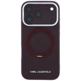 Husa de protectie Karl Lagerfeld Saffiano compatibil cu iPhone 17 Pro Max / iPhone 18 Pro Max, Bordo