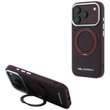 Husa de protectie Karl Lagerfeld Saffiano compatibil cu iPhone 17 Pro Max / iPhone 18 Pro Max, Bordo