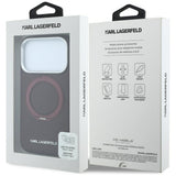 Husa de protectie Karl Lagerfeld Saffiano compatibil cu iPhone 17 Pro Max / iPhone 18 Pro Max, Bordo