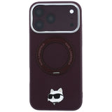 Husa de protectie Karl Lagerfeld Saffiano compatibil cu iPhone 18 Pro / iPhone 17 Pro, Bordo