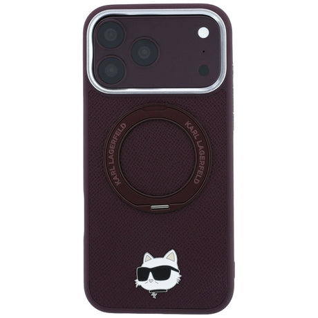 Husa de protectie Karl Lagerfeld Saffiano compatibil cu iPhone 18 Pro / iPhone 17 Pro, Bordo