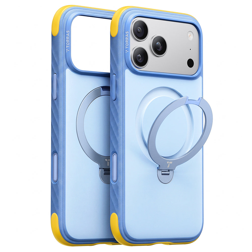Husa de protectie Torras Ostand Q3 compatibil cu iPhone 18 Pro / iPhone 17 Pro, Albastru