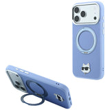 Husa de protectie Karl Lagerfeld Saffiano compatibil cu iPhone 18 Pro / iPhone 17 Pro, Albastru