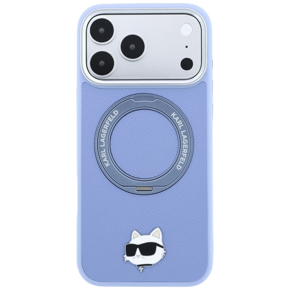 Husa de protectie Karl Lagerfeld Saffiano compatibil cu iPhone 18 Pro / iPhone 17 Pro, Albastru