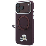 Husa de protectie Karl Lagerfeld Saffiano compatibil cu iPhone 18 Pro / iPhone 17 Pro, Bordo