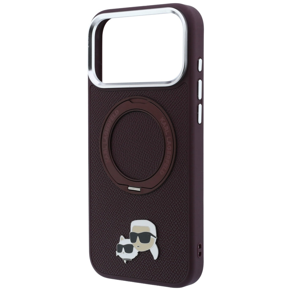 Husa de protectie Karl Lagerfeld Saffiano compatibil cu iPhone 18 Pro / iPhone 17 Pro, Bordo