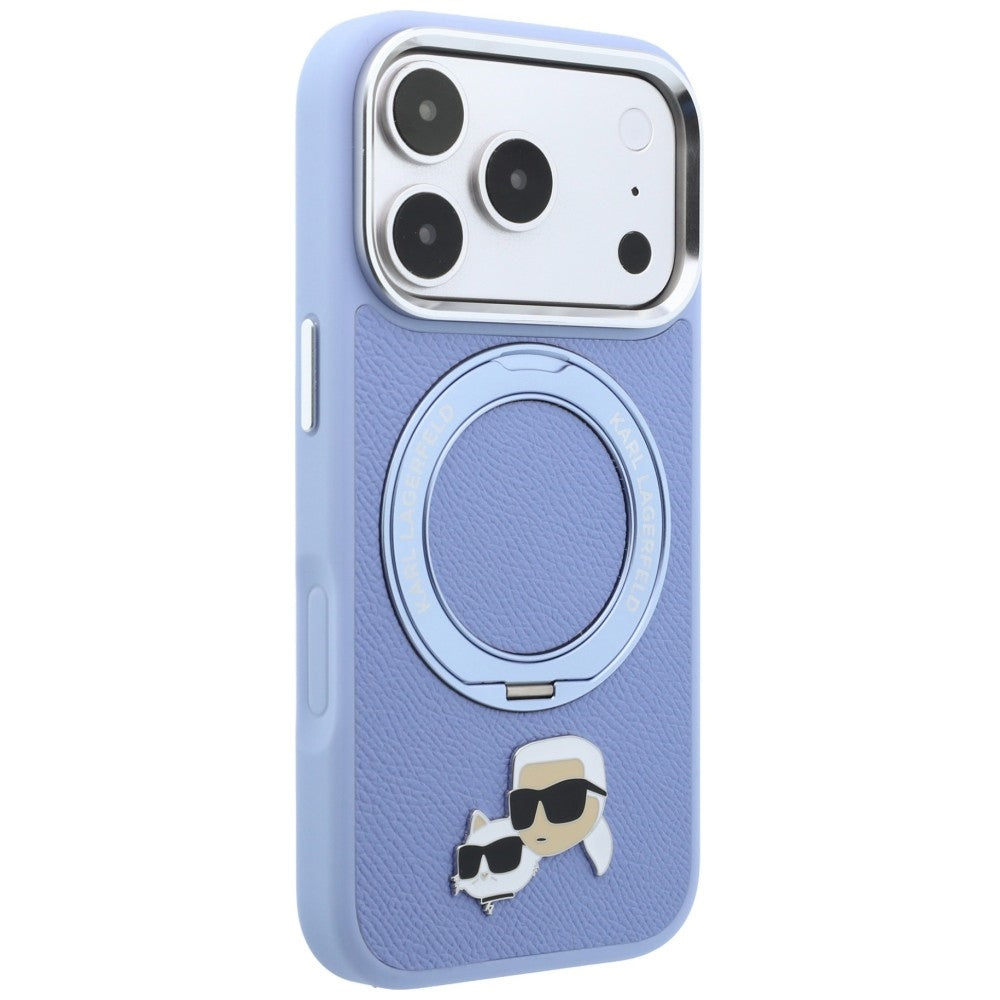 Husa de protectie Karl Lagerfeld Saffiano compatibil cu iPhone 18 Pro / iPhone 17 Pro, Albastru