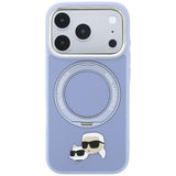 Husa de protectie Karl Lagerfeld Saffiano compatibil cu iPhone 17 Pro Max / iPhone 18 Pro Max, Albastru