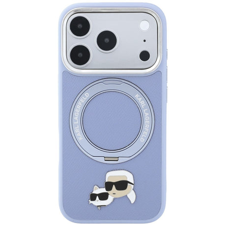 Husa de protectie Karl Lagerfeld Saffiano compatibil cu iPhone 17 Pro Max / iPhone 18 Pro Max, Albastru